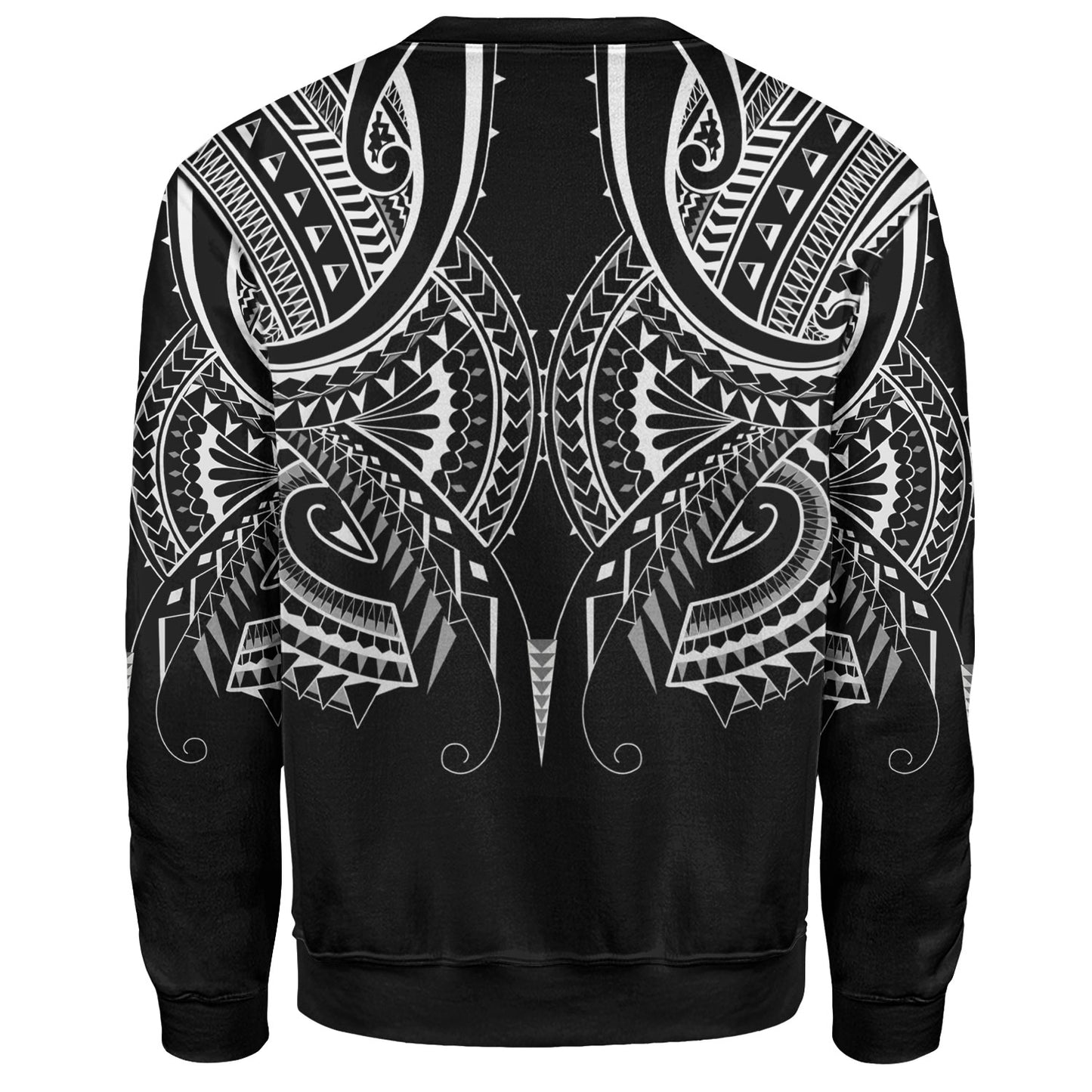 Hawaii Custom Personalised Sweatshirt Black Polynesian Tribal Tatau Design