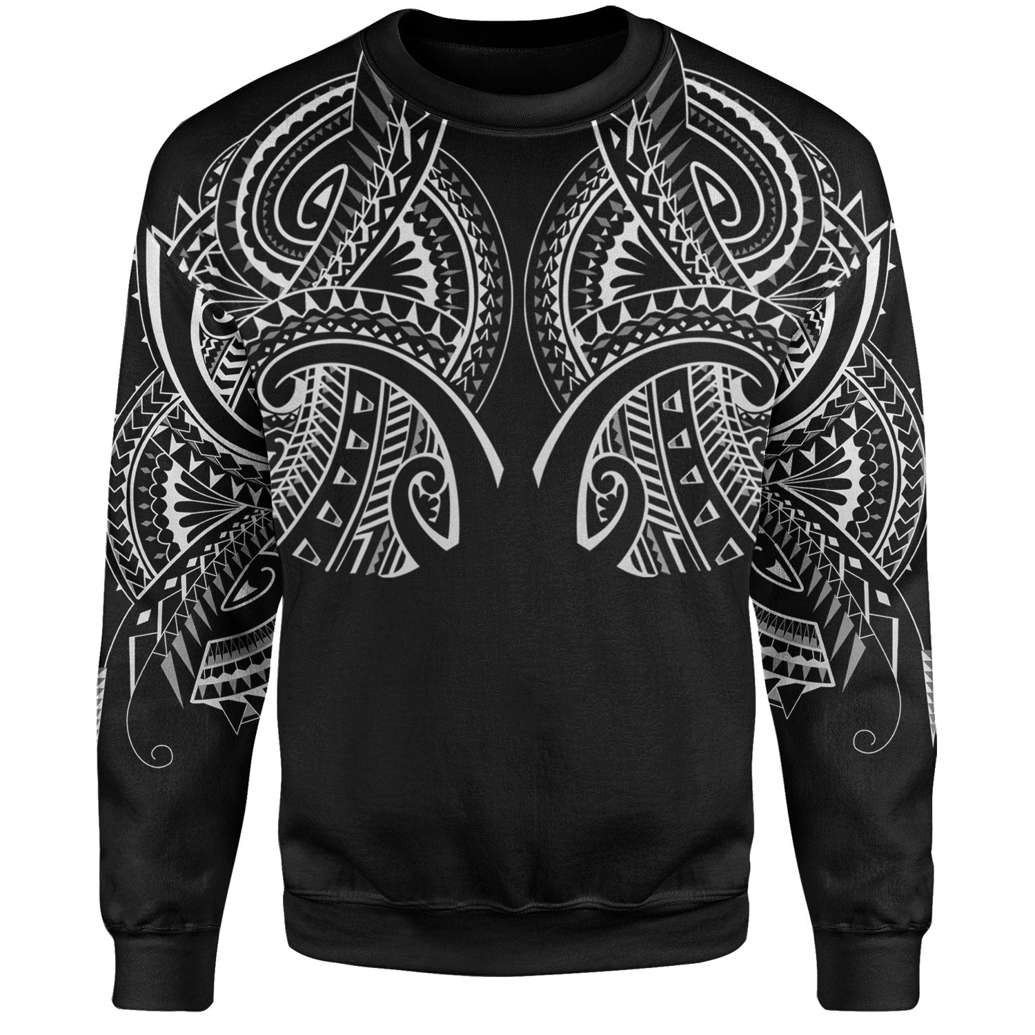Hawaii Custom Personalised Sweatshirt Black Polynesian Tribal Tatau Design