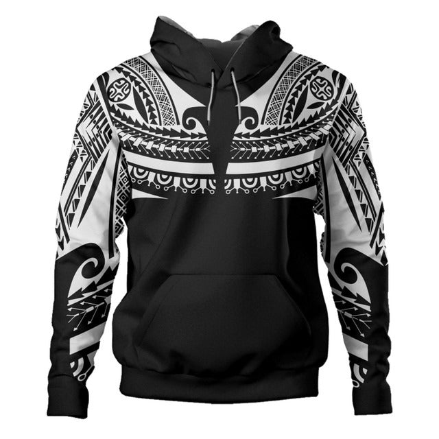 Polynesian Custom Personalised Hoodie Polynesian Tattoo Style