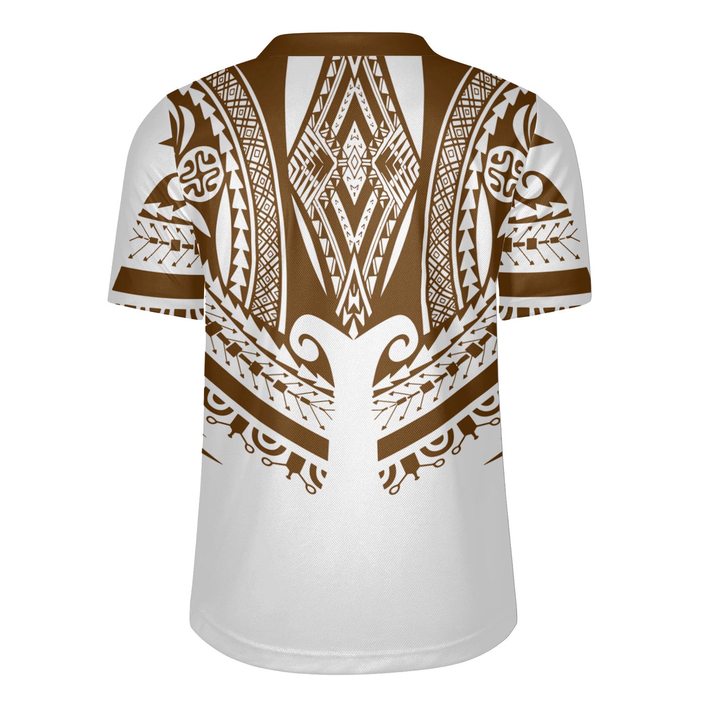 Polynesian Rugby Jersey Custom Polynesian Tattoo Style (Brown)