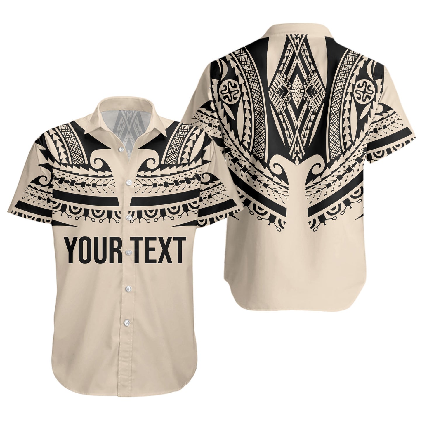 Polynesian Custom Personalised Short Sleeve Shirt Polynesian Tattoo Style