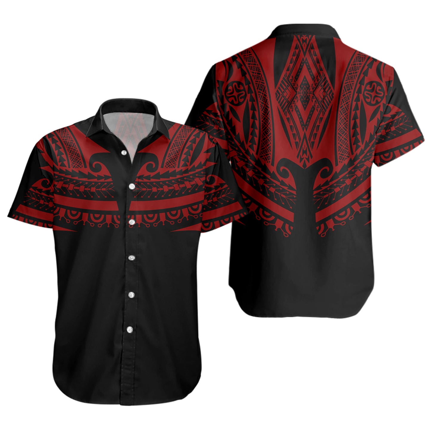 Polynesian Custom Personalised Short Sleeve Shirt Polynesian Tattoo Style