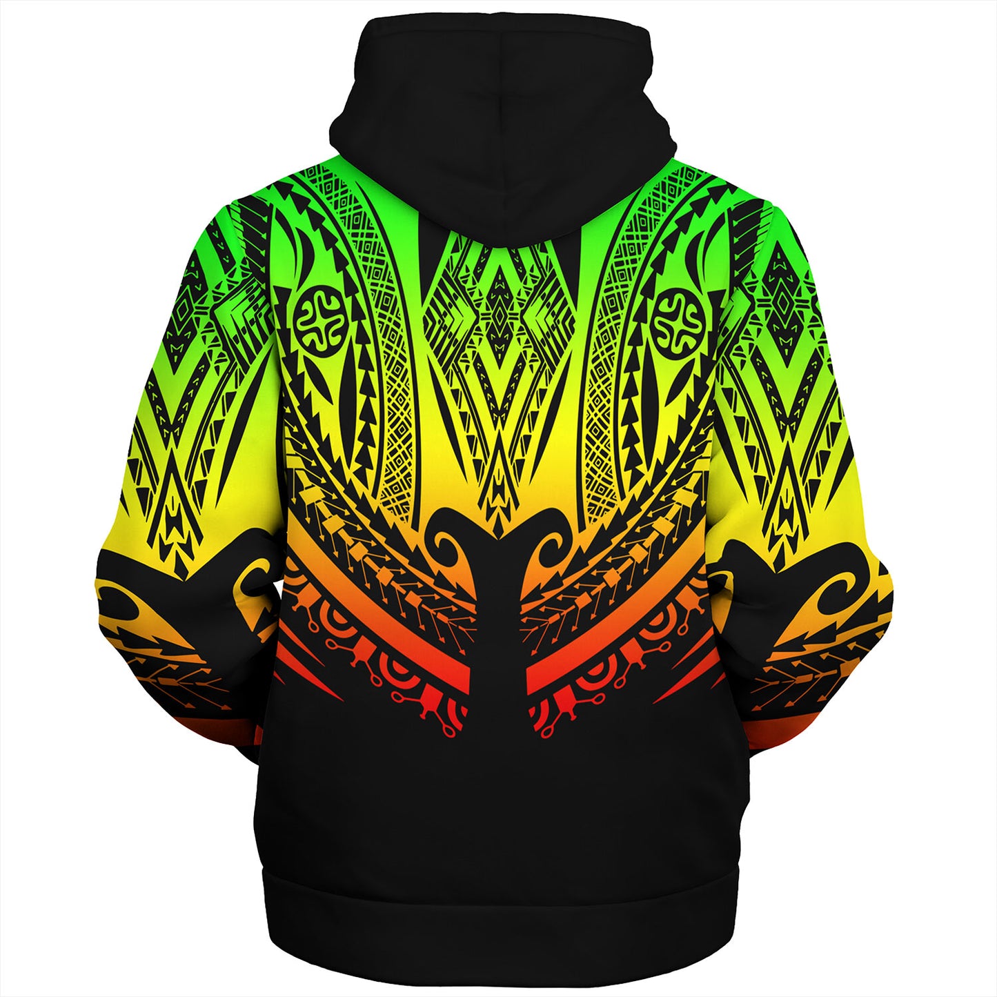 Polynesian Custom Personalised Sherpa Hoodie Polynesian Tattoo Style