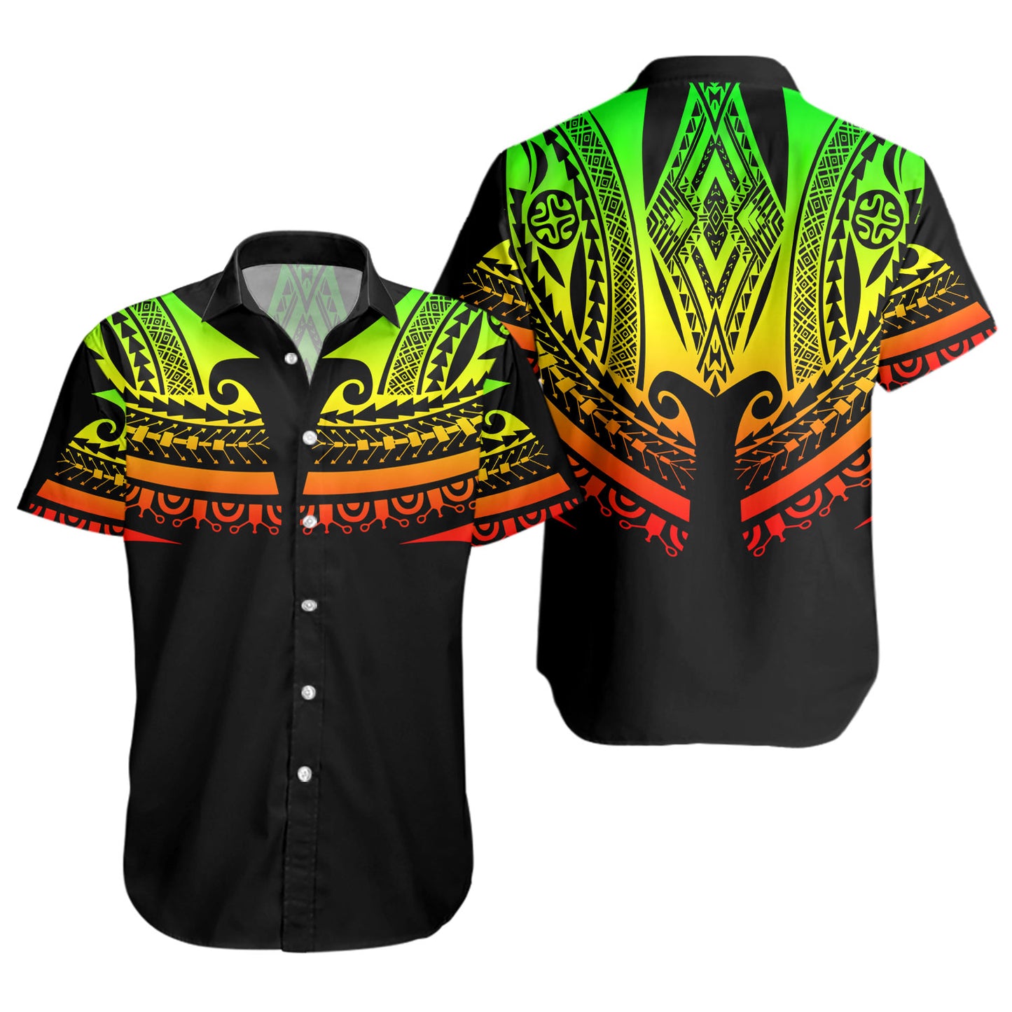 Polynesian Custom Personalised Short Sleeve Shirt Polynesian Tattoo Style