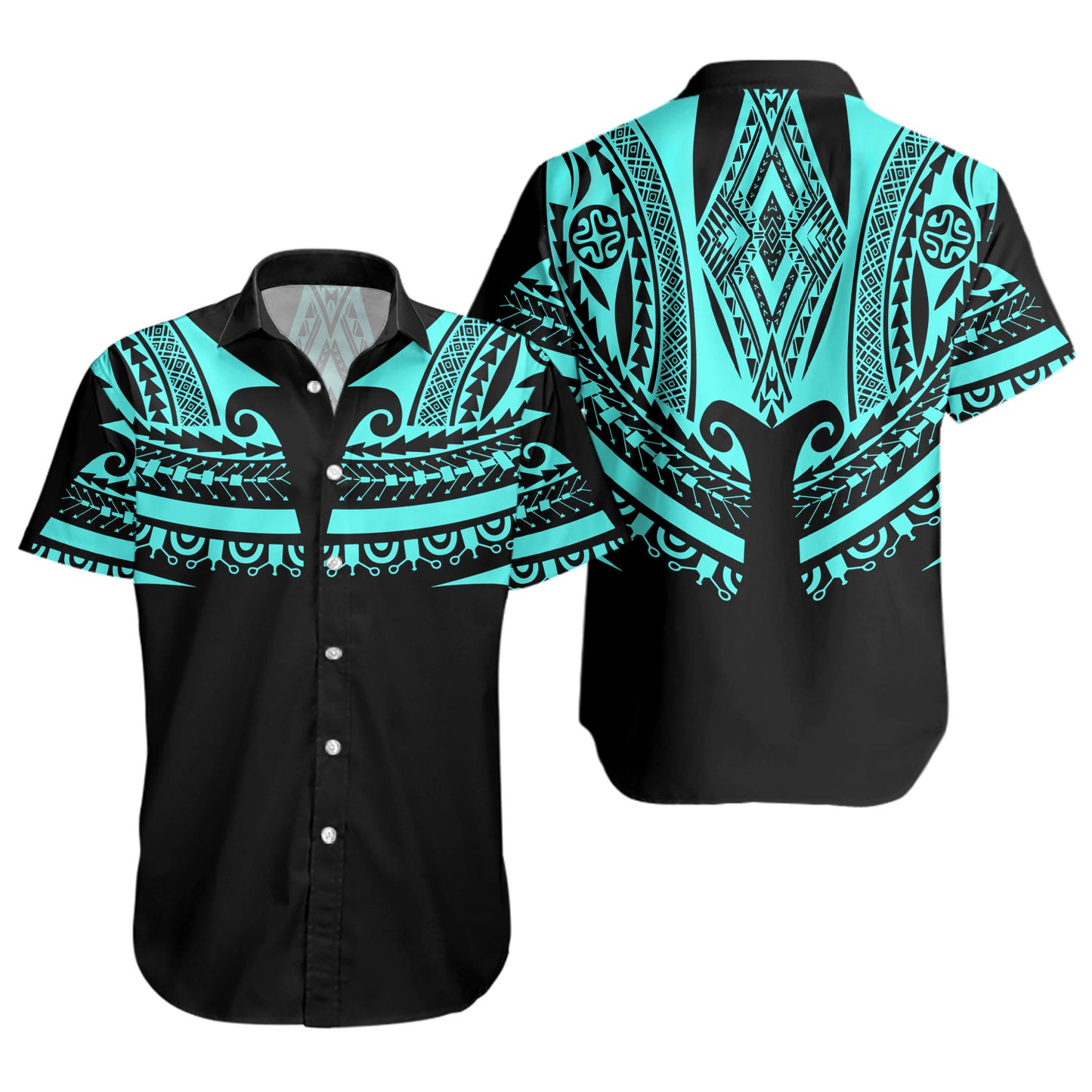 Polynesian Custom Personalised Short Sleeve Shirt Polynesian Tattoo Style