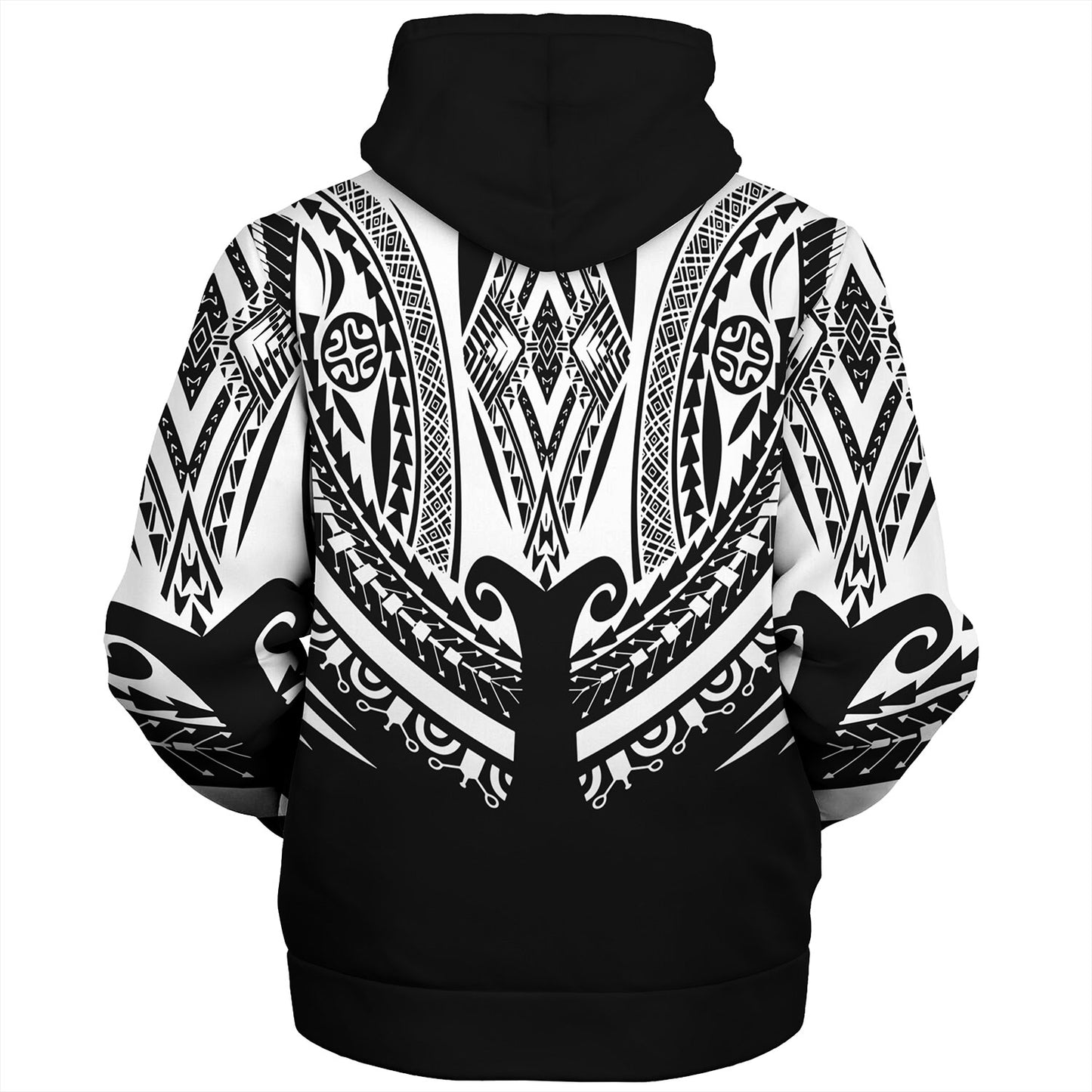 Polynesian Custom Personalised Sherpa Hoodie Polynesian Tattoo Style