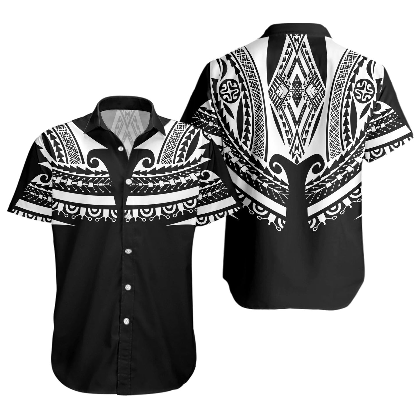 Polynesian Custom Personalised Short Sleeve Shirt Polynesian Tattoo Style