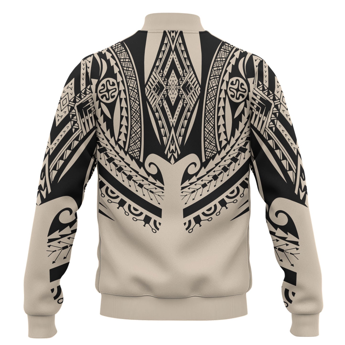 Polynesian Custom Personalised Baseball Jacket Polynesian Tattoo Style