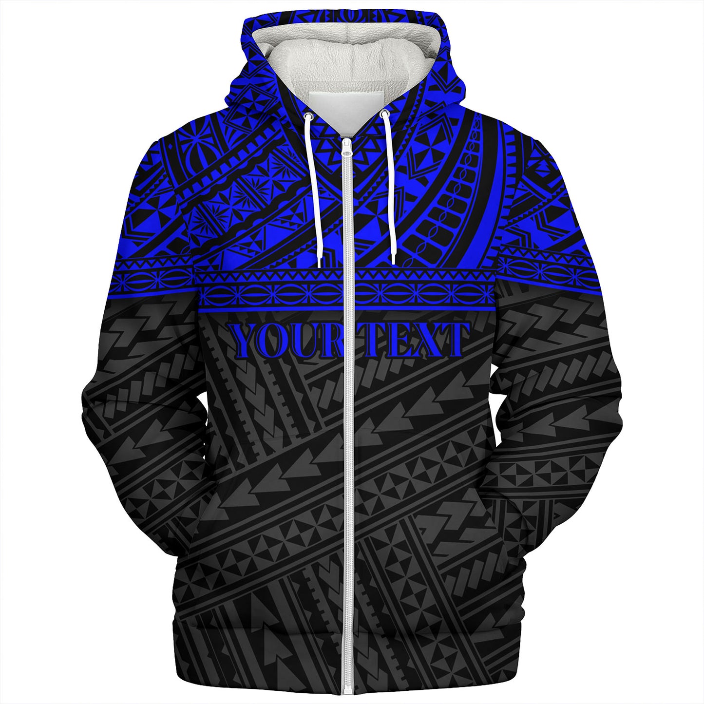 Polynesian Custom Personalised Sherpa Hoodie Polynesian Tribal Patterns