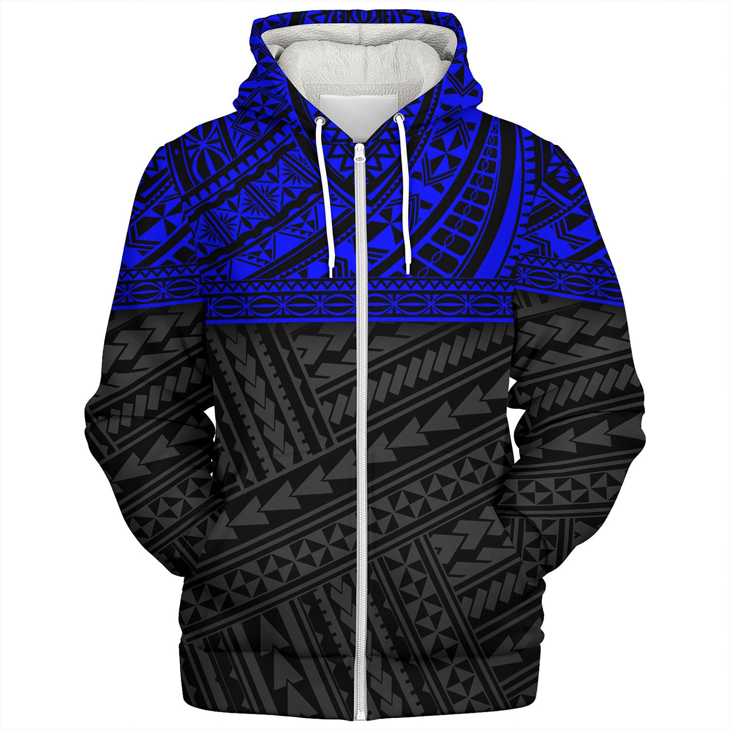 Polynesian Custom Personalised Sherpa Hoodie Polynesian Tribal Patterns