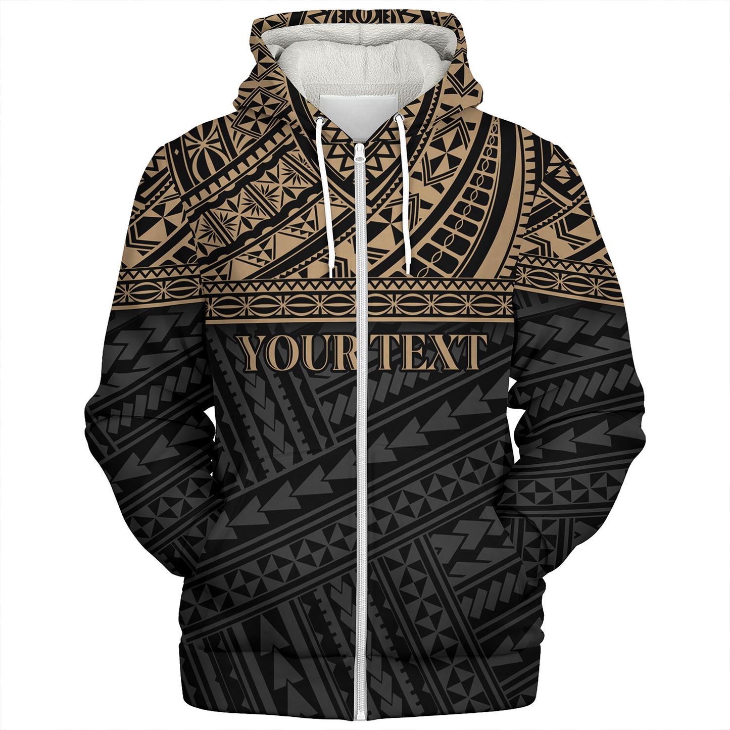 Polynesian Custom Personalised Sherpa Hoodie Polynesian Tribal Patterns