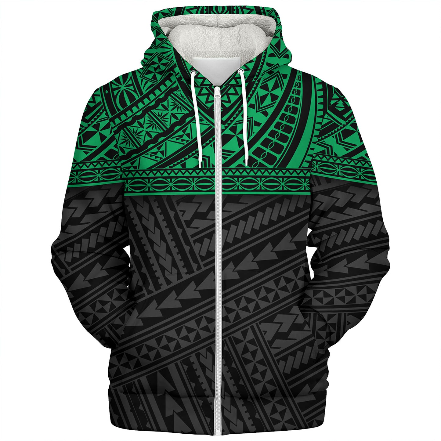 Polynesian Custom Personalised Sherpa Hoodie Polynesian Tribal Patterns