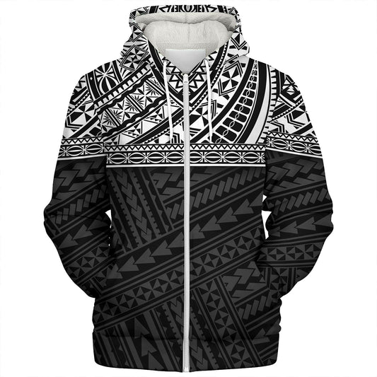 Polynesian Custom Personalised Sherpa Hoodie Polynesian Tribal Patterns