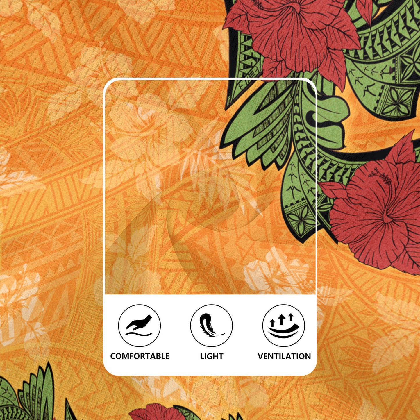 Polynesian Rugby Jersey Tropical Flowers Polynesian Tribal Motif