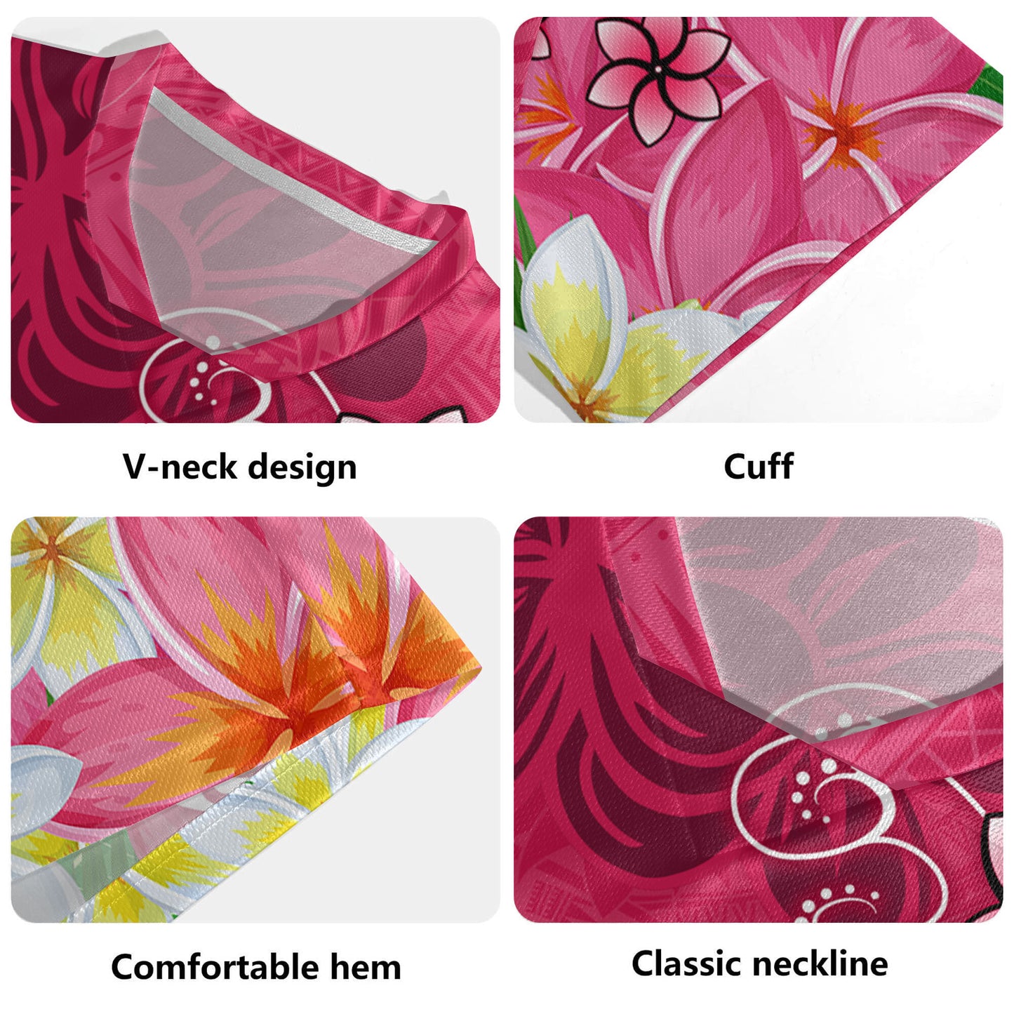 Polynesian Rugby Jersey Turtle Plumeria Pink Color