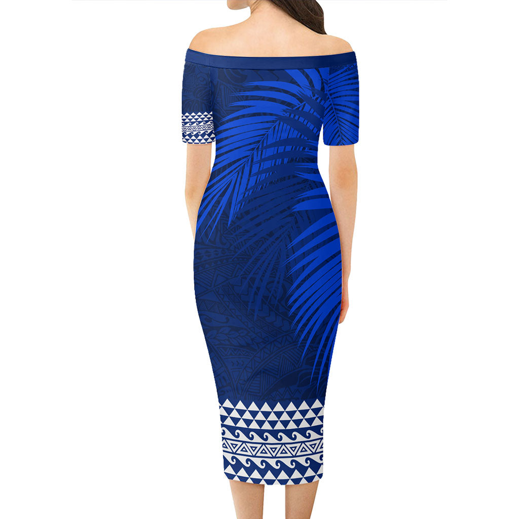 Hawaii Combo Short Sleeve Dress And Shirt Polynesian Fabric Leaves