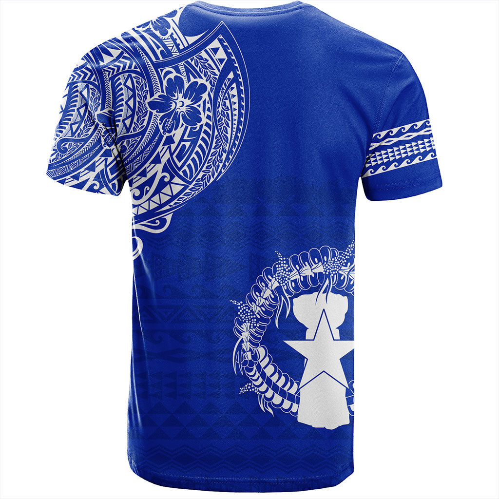 Northern Mariana Islands T-Shirt Polynesian Flag With Coat Of Arms