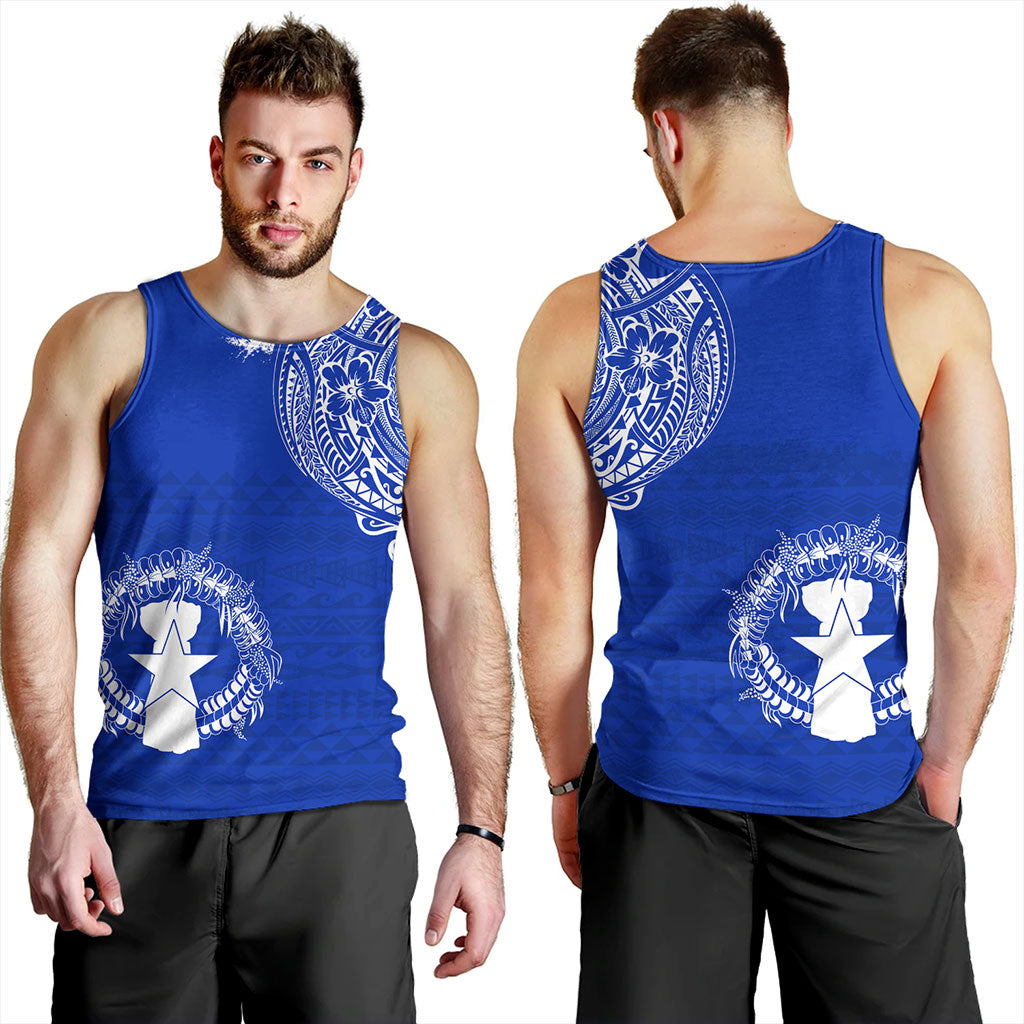 Northern Mariana Islands Tank Top Polynesian Flag With Coat Of Arms