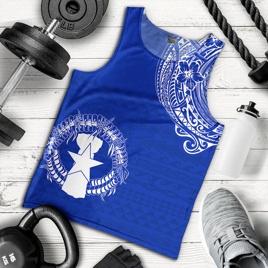 Northern Mariana Islands Tank Top Polynesian Flag With Coat Of Arms