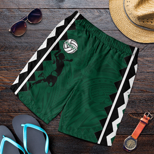 Custom Green Hawaii Volleyball Team Supporter Men Shorts