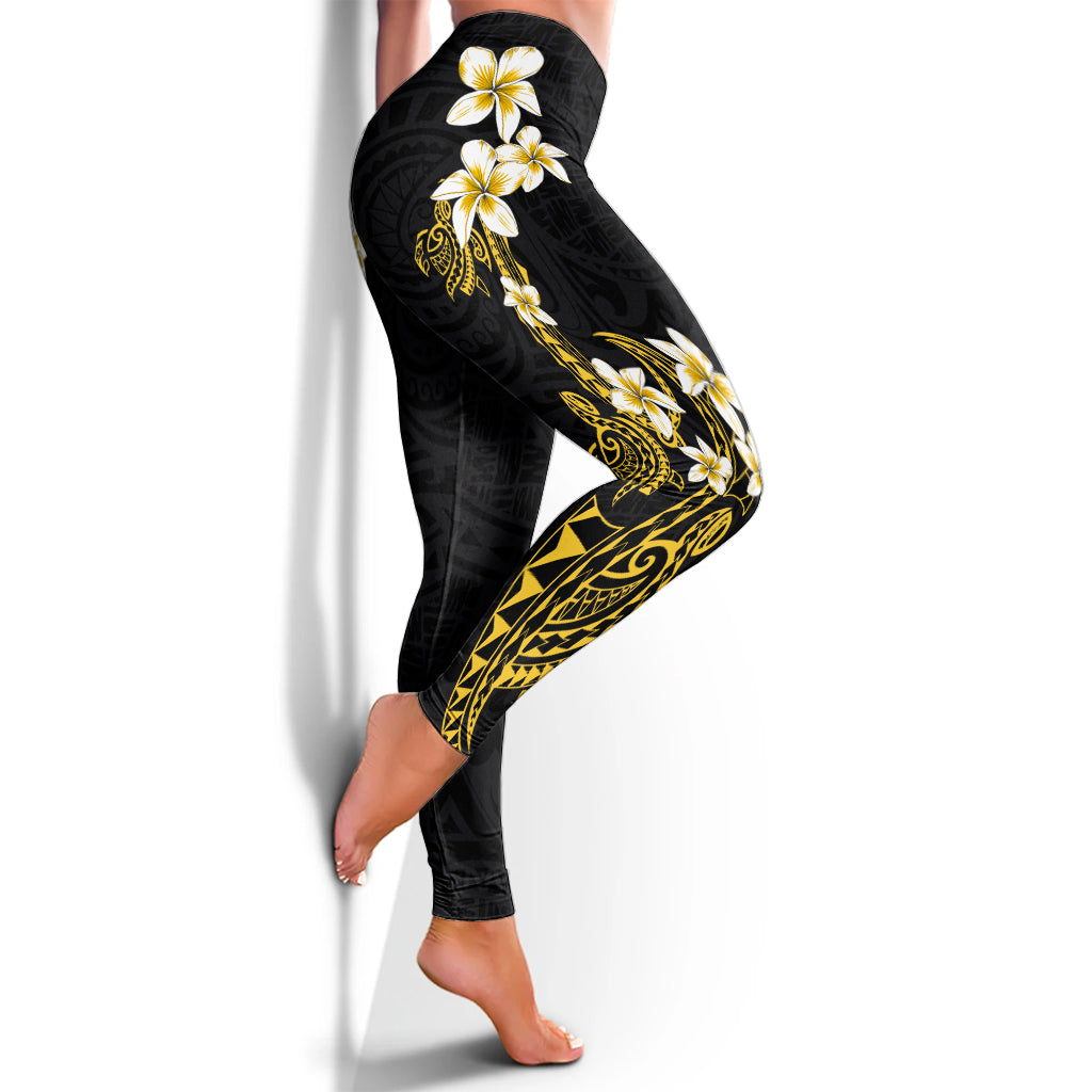 Hawaii Legging Polynesian Tribal Tattoo Plumeria Flower