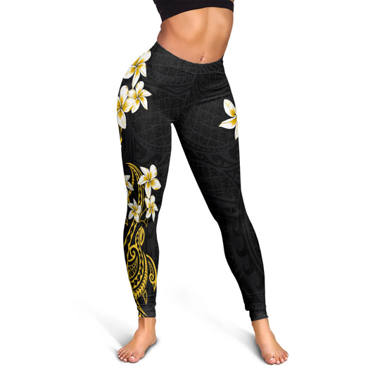 Hawaii Legging Polynesian Tribal Tattoo Plumeria Flower