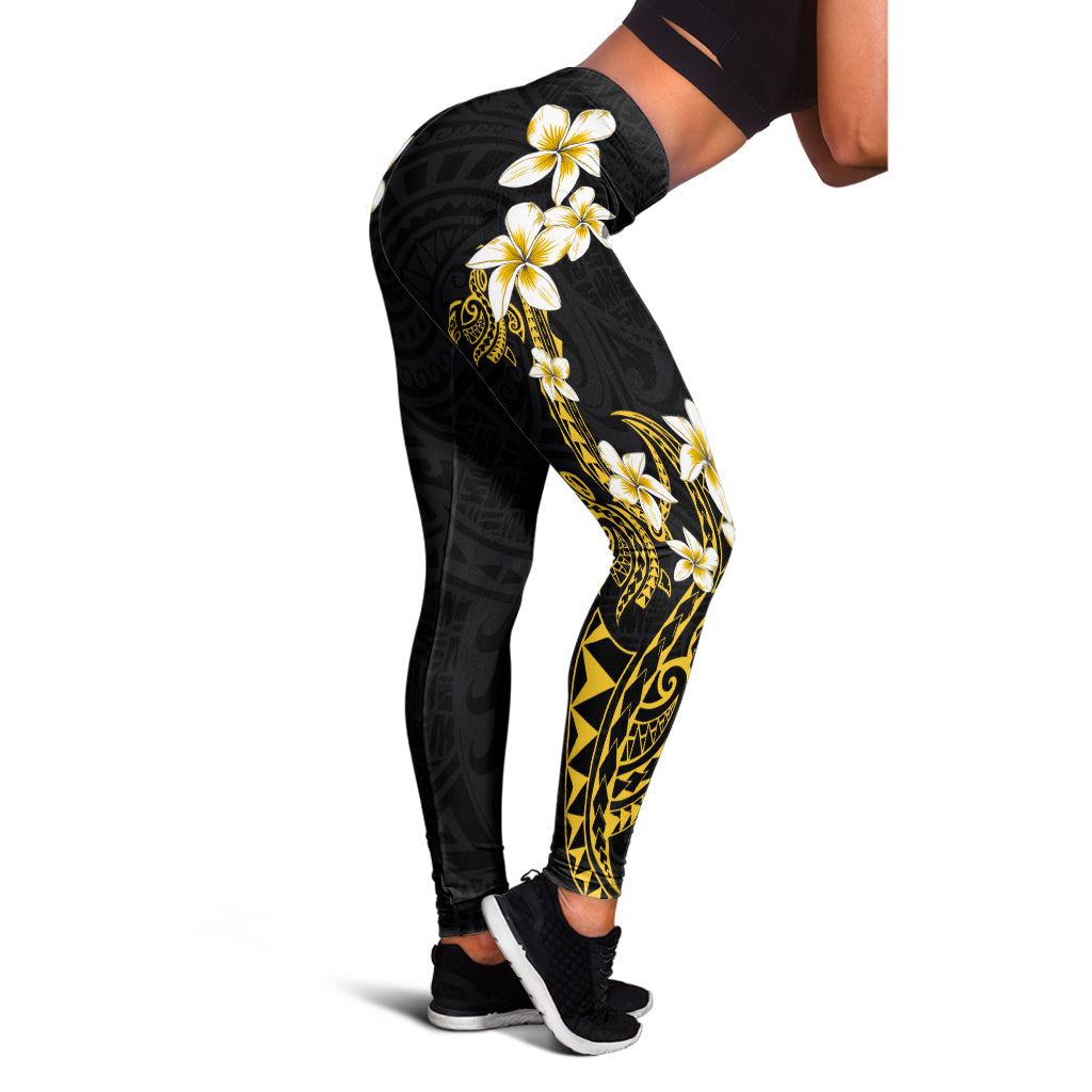 Hawaii Legging Polynesian Tribal Tattoo Plumeria Flower