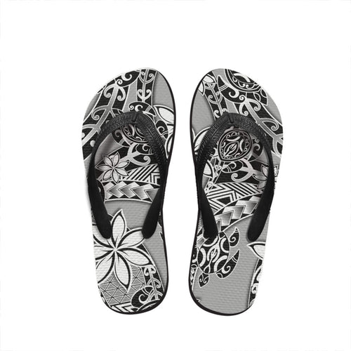 Hawaii Flip Flop Polynesian Turtle Plumeria