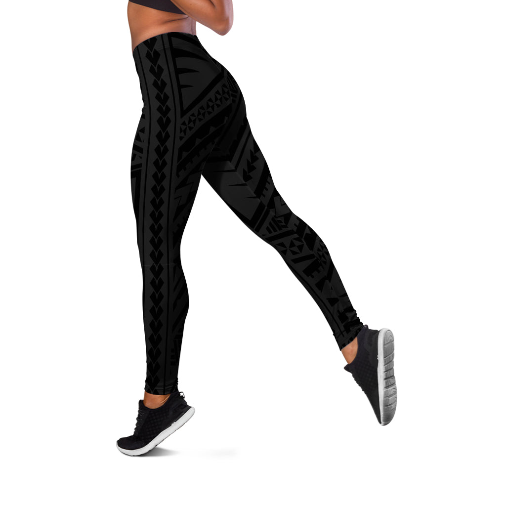 Hawaii Legging Polynesian Tribal Tattoo Grey