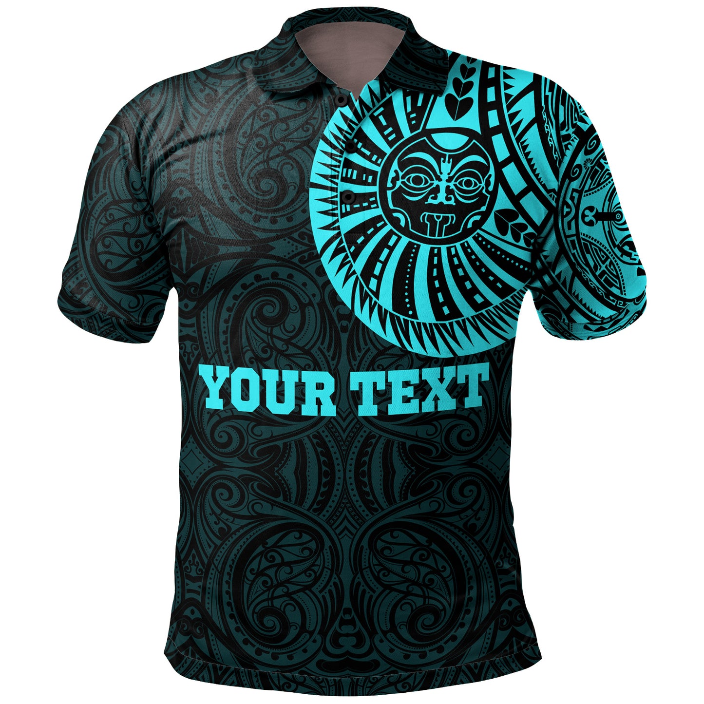 Polynesian Custom Personalised Polo Shirt - Maori Warrior Tattoo Full Color