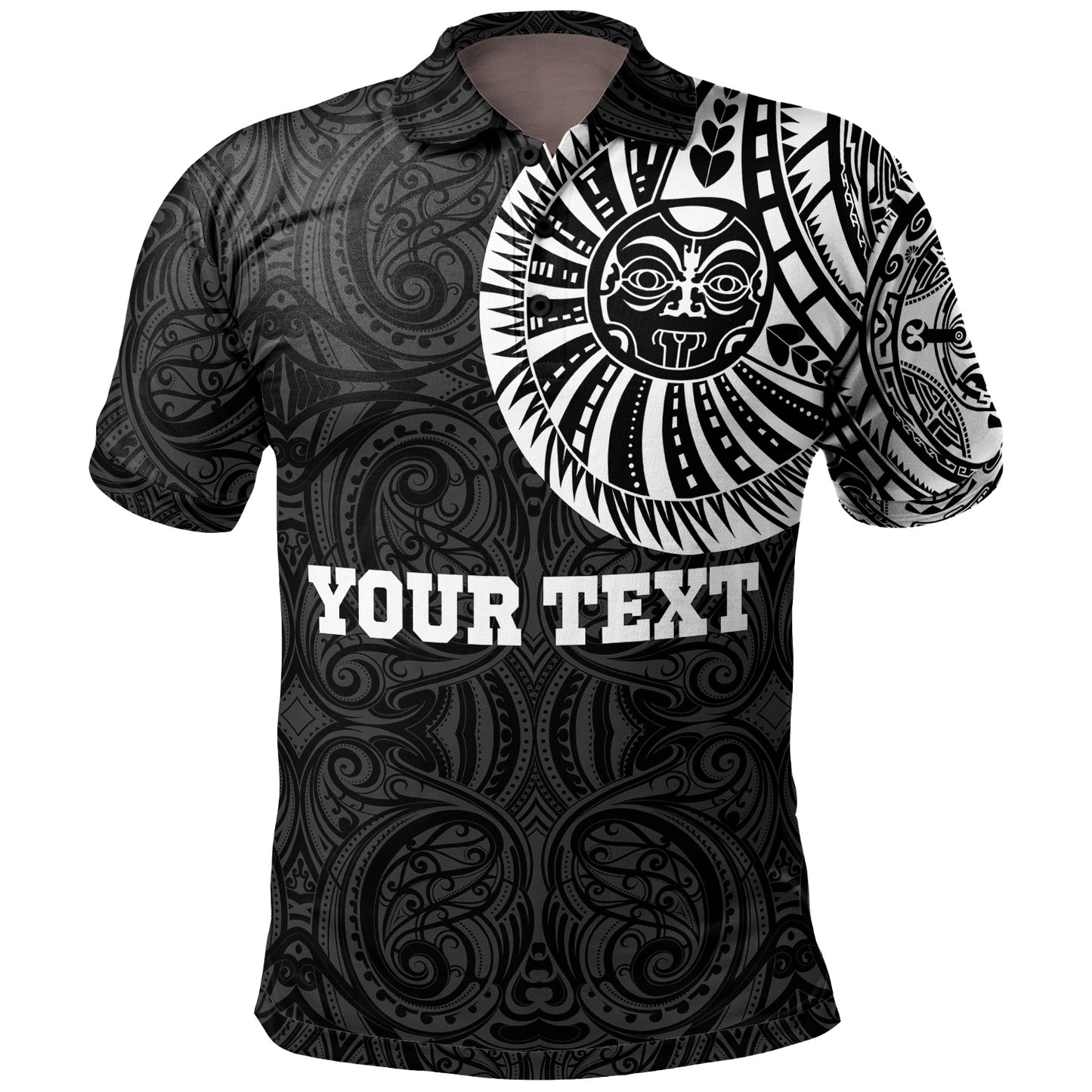 Polynesian Custom Personalised Polo Shirt - Maori Warrior Tattoo Full Color