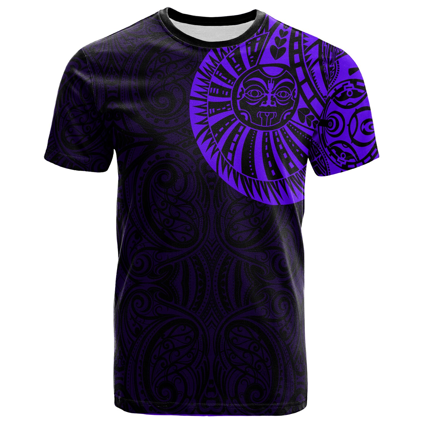 Polynesian Custom Personalised T-Shirt - Maori Warrior Tattoo Full Color