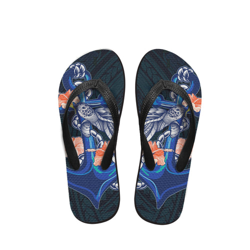 Polynesian Flip Flop - Turtle And Anchor Style