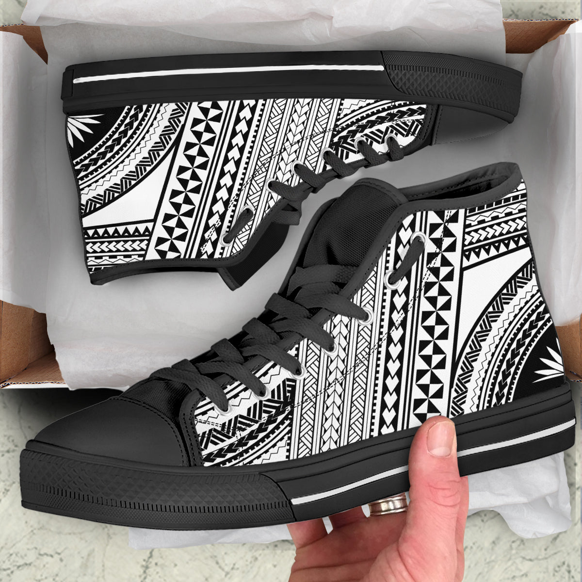 Polynesian High Top Canvas Shoes