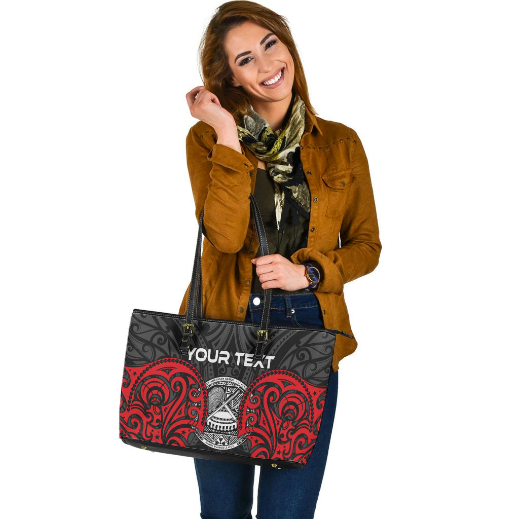 American Samoa Leather Tote Bag - Polynesian Spirit