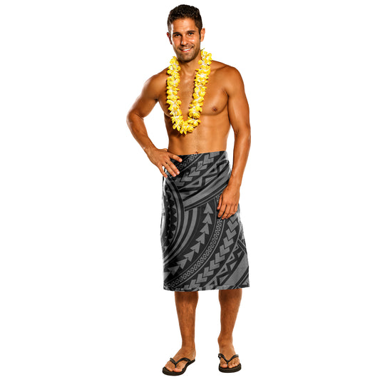 Polynesian Lavalava Polynesian Pattern Grey Style