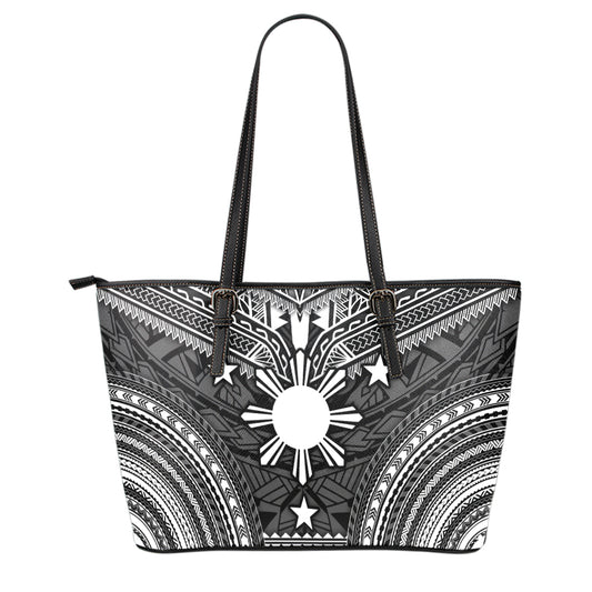 Philippines Filipino Cheif Tattoo Patterns Style Leather Totes