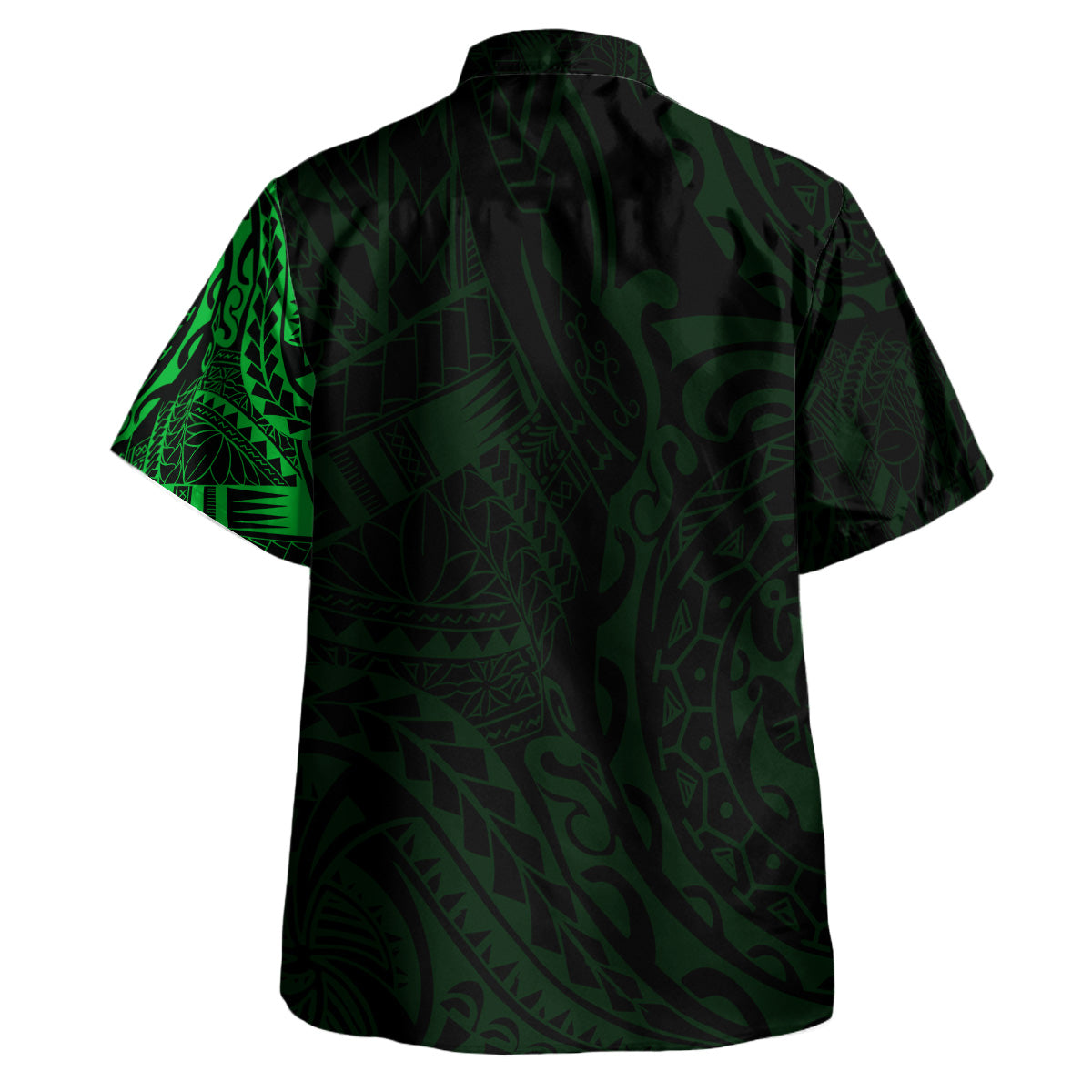 Polynesian Hawaiian Shirt - Polynesian Tattoo Style Version 2 Green