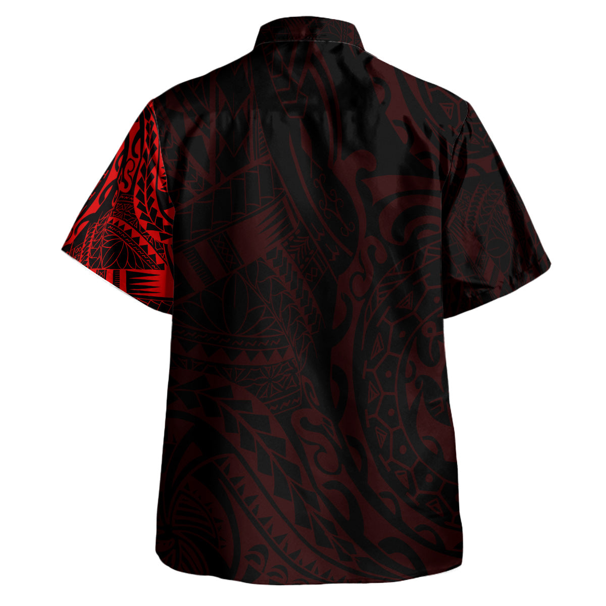 Polynesian Hawaiian Shirt - Polynesian Tattoo Style Version 2 Red