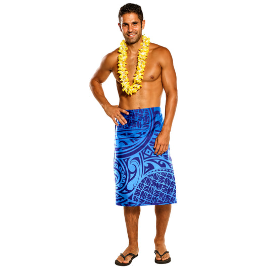 Polynesian Lavalava Polynesian Tribal Simple Blue