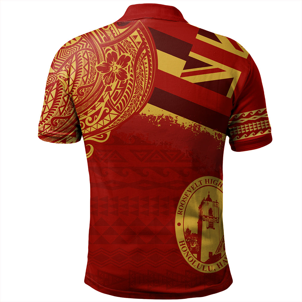 Hawaii Polo Shirt President Theodore Roosevelt High School With Crest Style