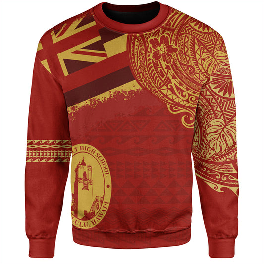 Hawaii Sweatshirt President Theodore Roosevelt High School With Crest Style