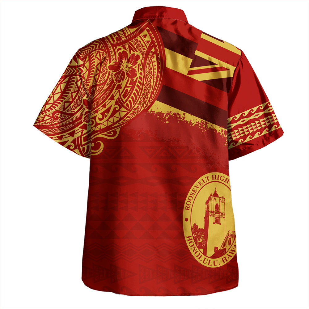 Hawaii Hawaiian Shirt President Theodore Roosevelt High School With Crest Style