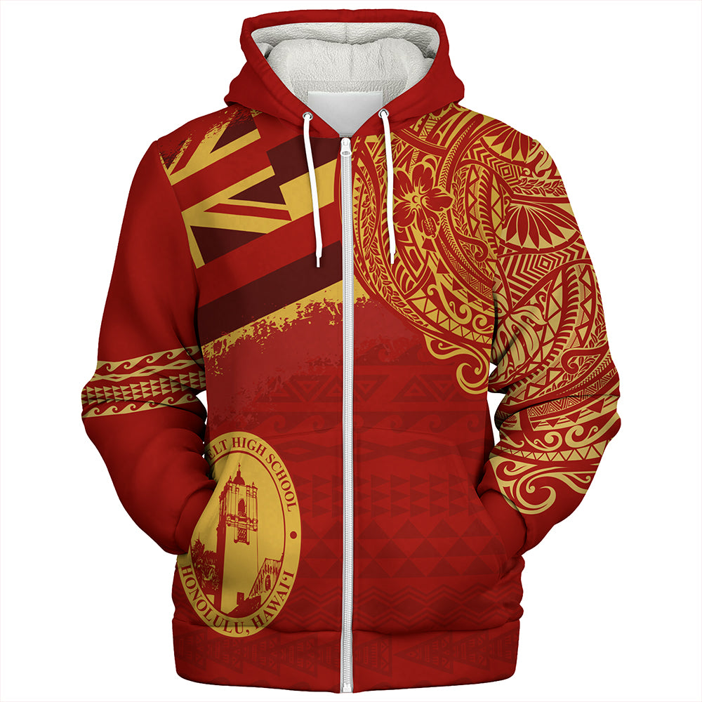 Hawaii Sherpa Hoodie President Theodore Roosevelt High School With Crest Style
