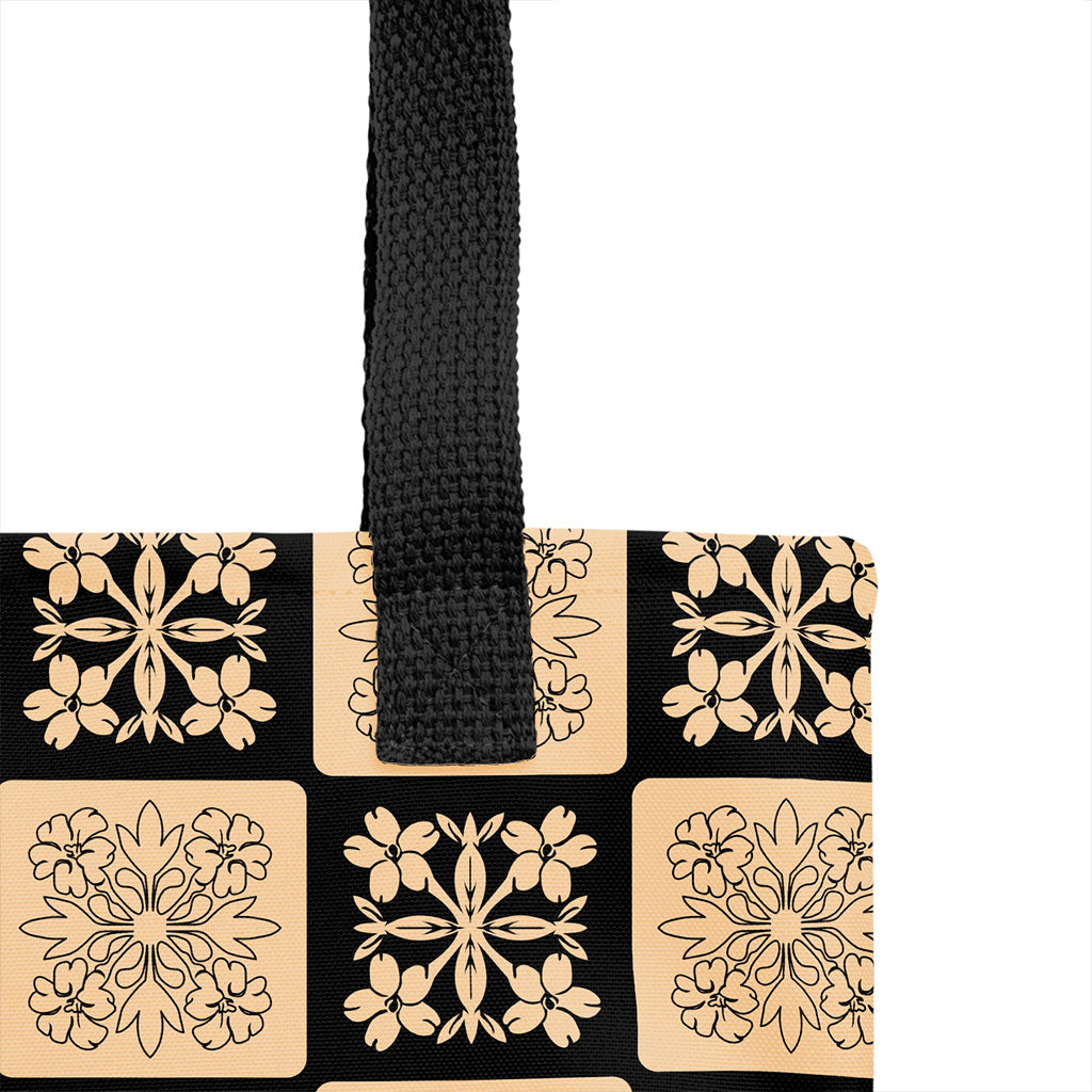 Hawaii Tote Bag Puakenikeni Lei Seamless Pattern
