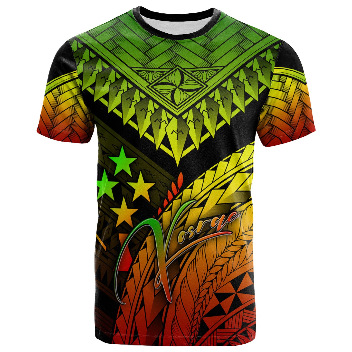 Kosrae Custom Personalised T-Shirt - Polynesian Necklace and Lauhala
