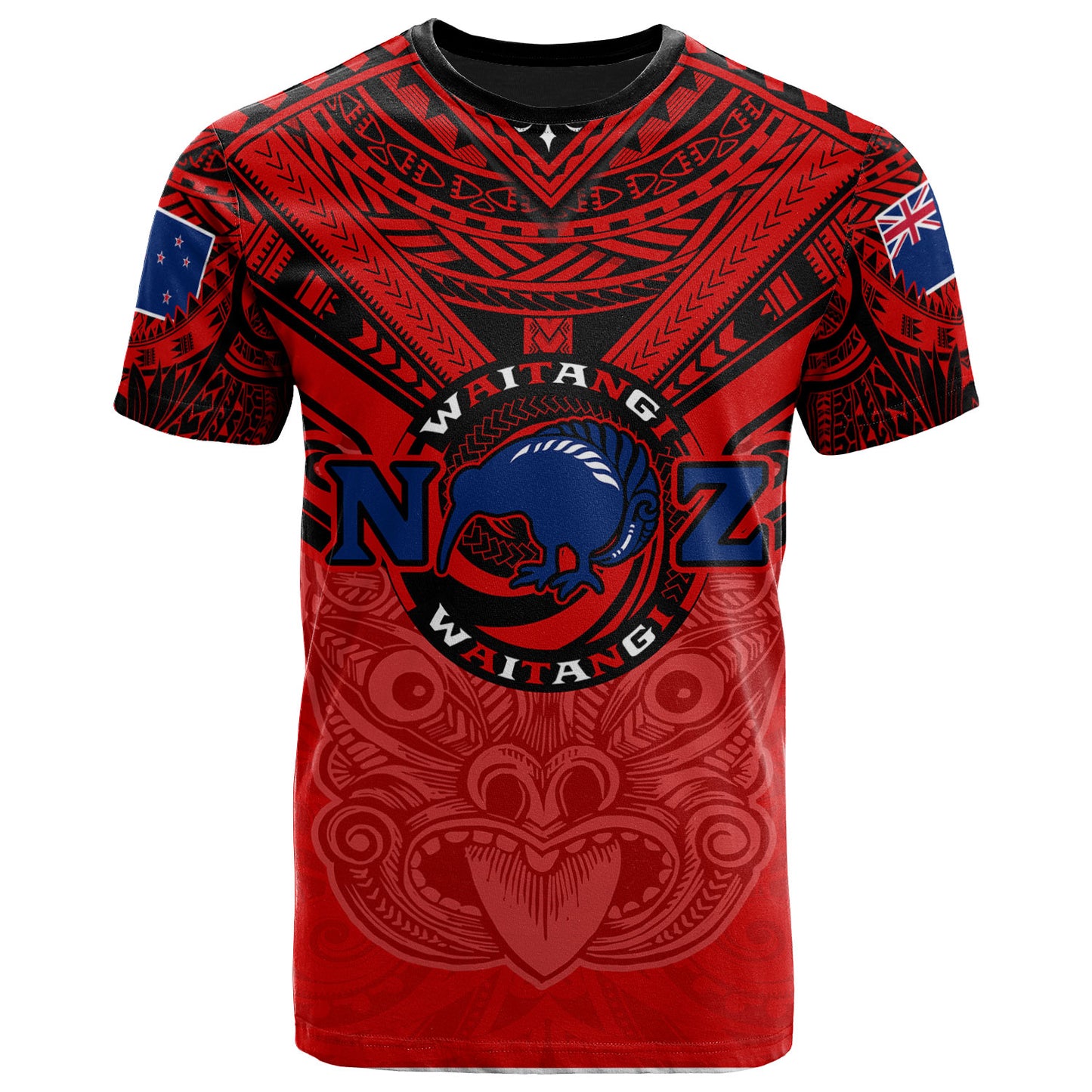 New Zealand Waitangi Day T Shirt - New Zealand Kiwi Fern With Maori Koru Spiral Polynesian Style
