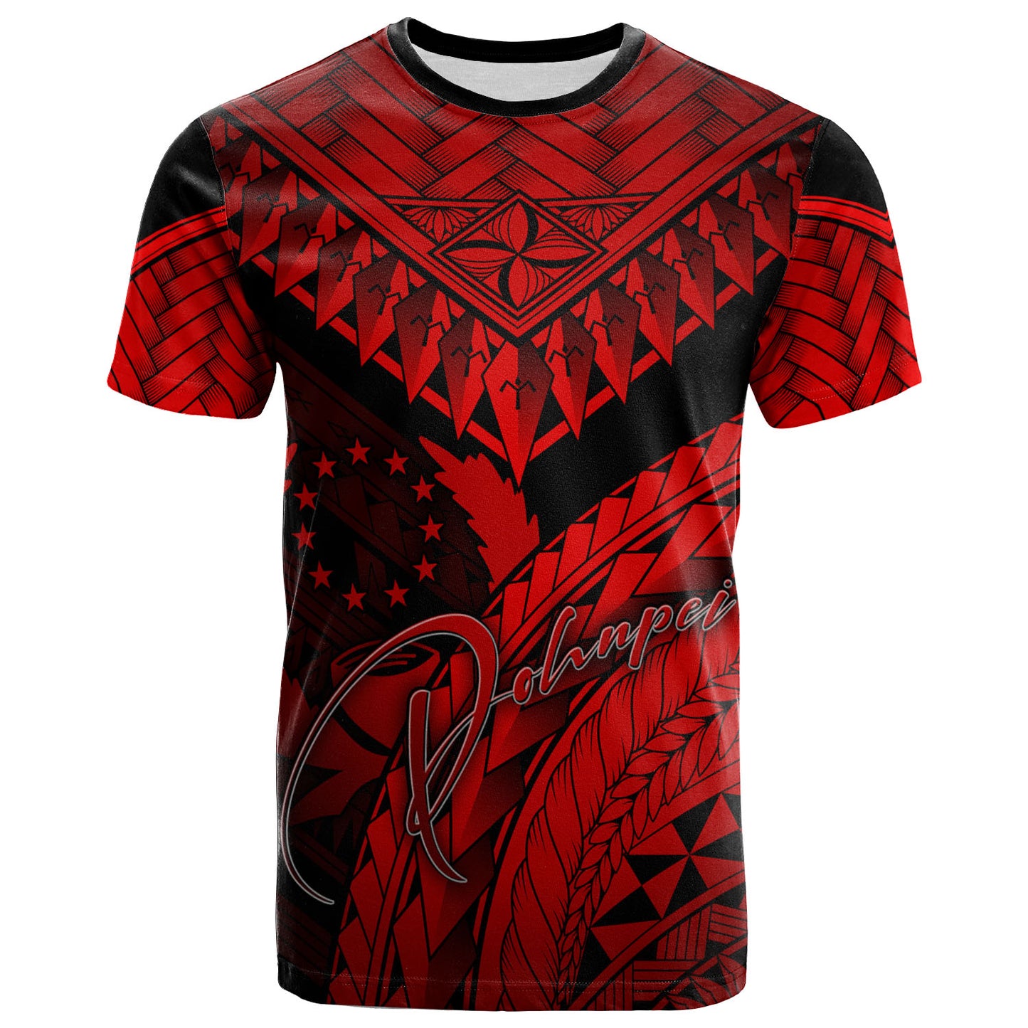 Pohnpei Custom Personalised T-Shirt - Polynesian Necklace and Lauhala