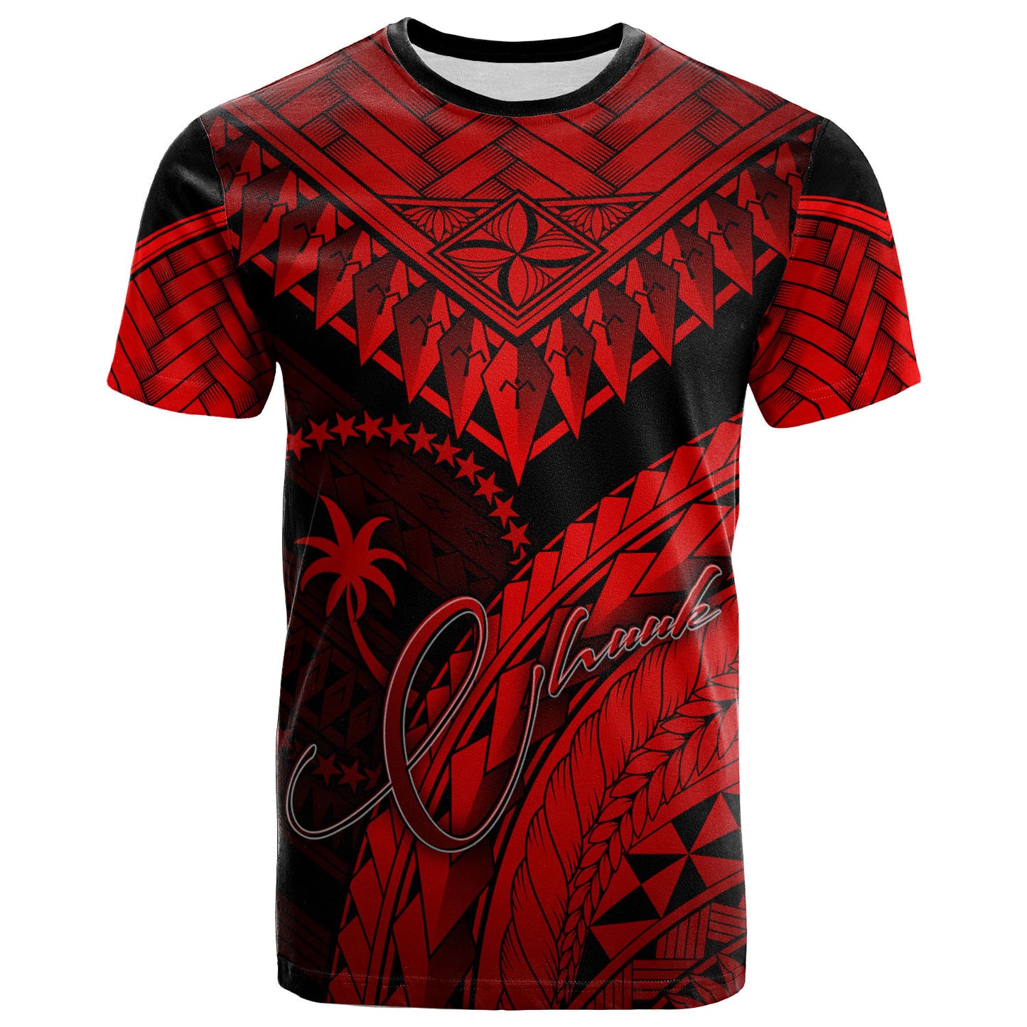 Chuuk Custom Personalised T-Shirt - Polynesian Necklace and Lauhala
