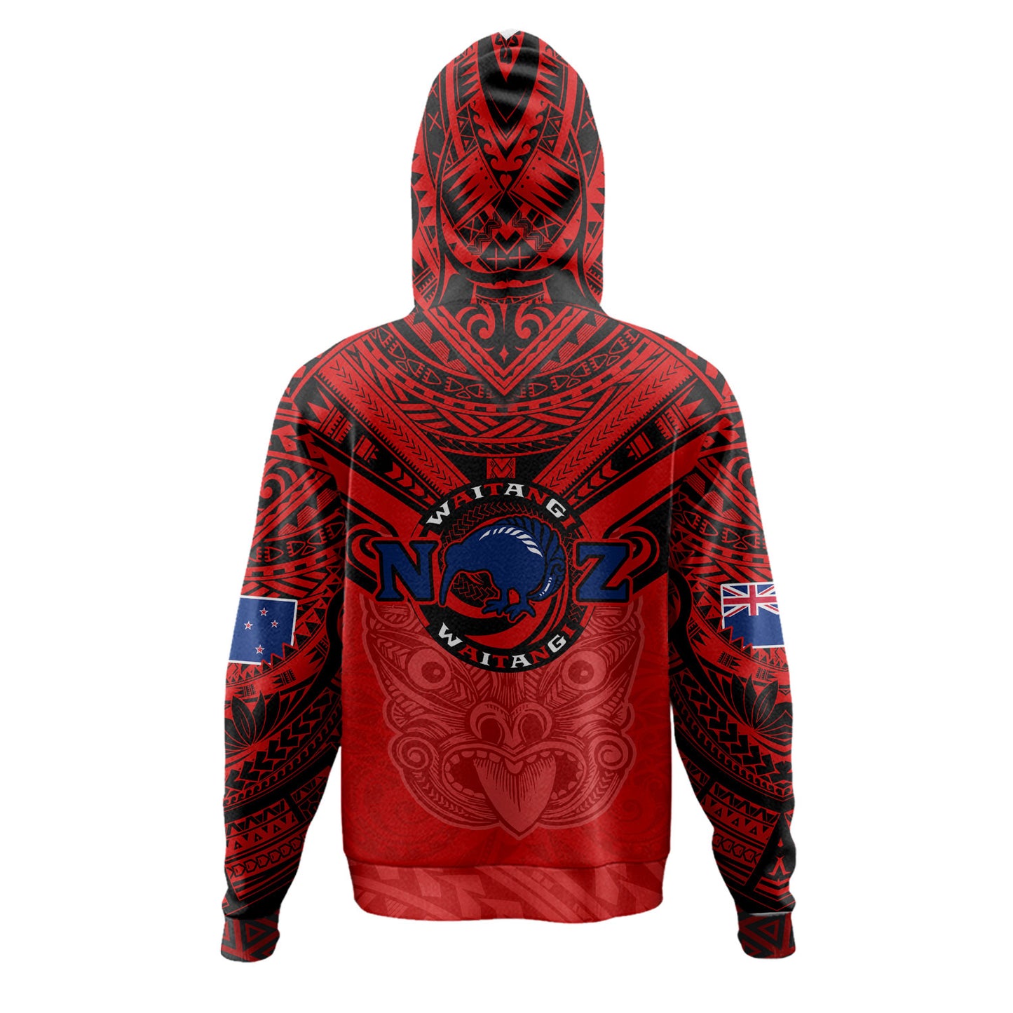 New Zealand Waitangi Day Hoodie - New Zealand Kiwi Fern With Maori Koru Spiral Polynesian Style